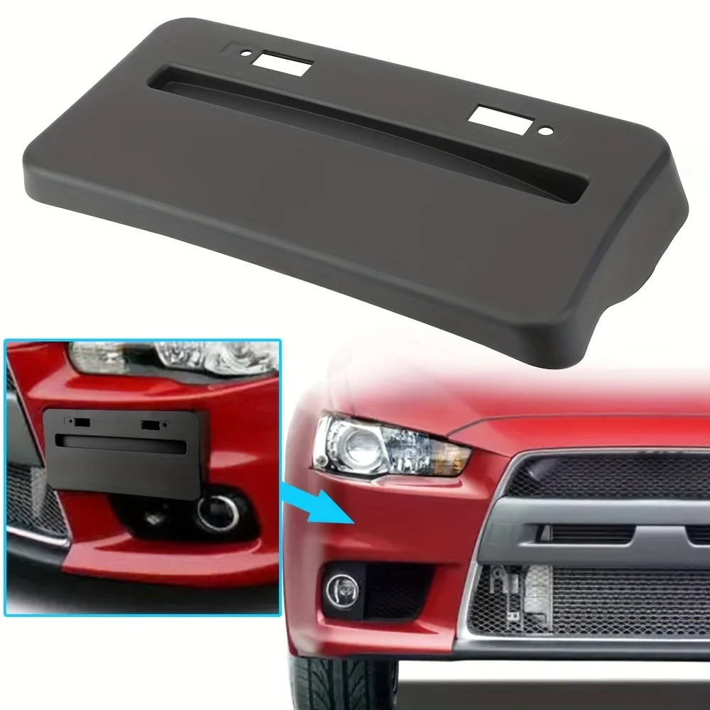 Фото Для Mitsubishi Lancer GTS EVO X 2008-2018: передний бампер, кронштейн для номерного знака из АБС-пластика, пластиковый автомобильный аксессуар №2
