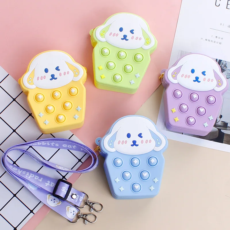 

Сумка для хранения для маленьких собак Pop Et, игрушки для взрослых и детей, сенсорный Кошелек для монет, снятие стресса, сжимаемая игрушка для ...