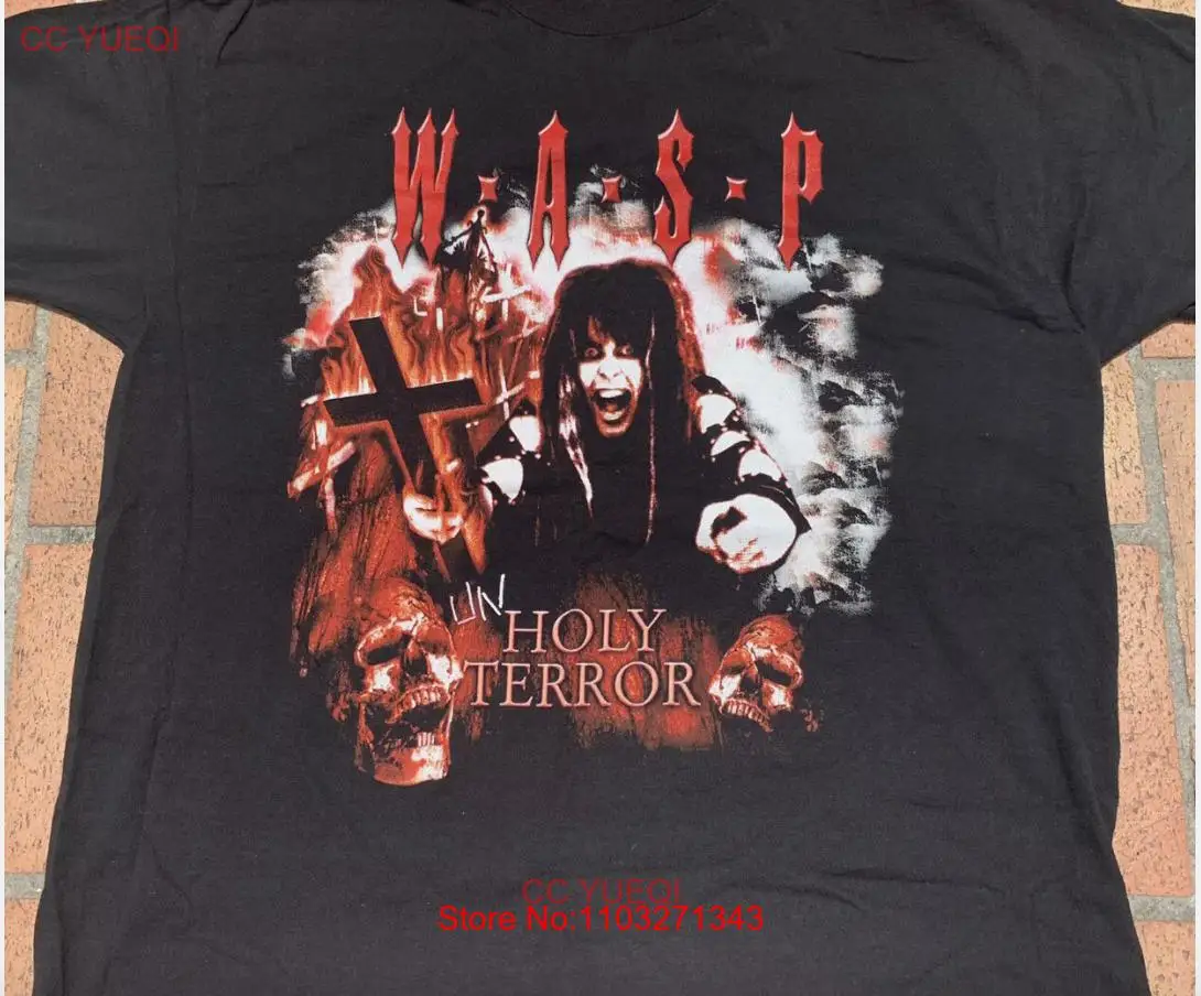 Винтажный W.a.s.p. World 90s хлопок черная унисекс футболка