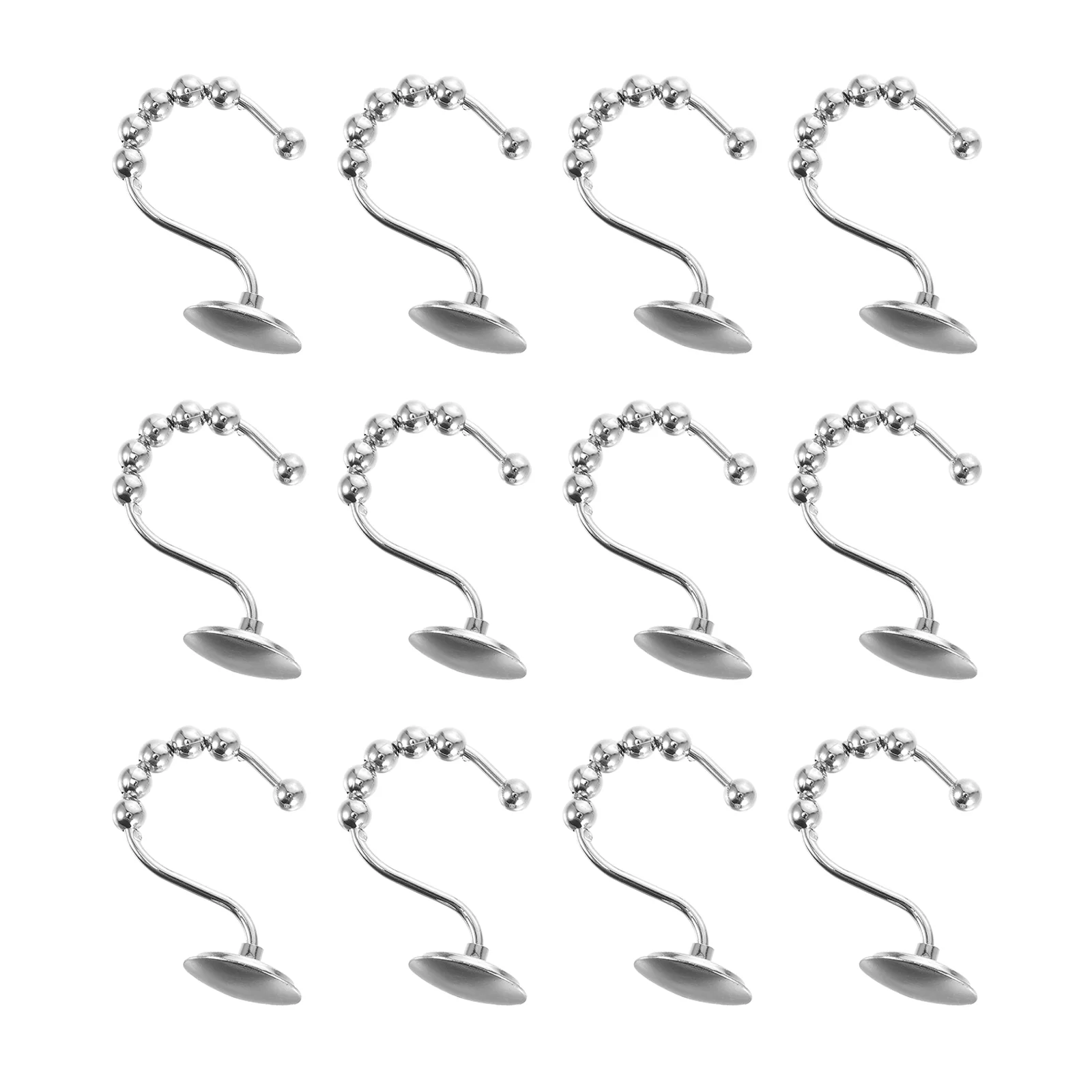 

12pcs Shower Curtain Hook Replacement Decorative Curtain Fixing Hook Supply