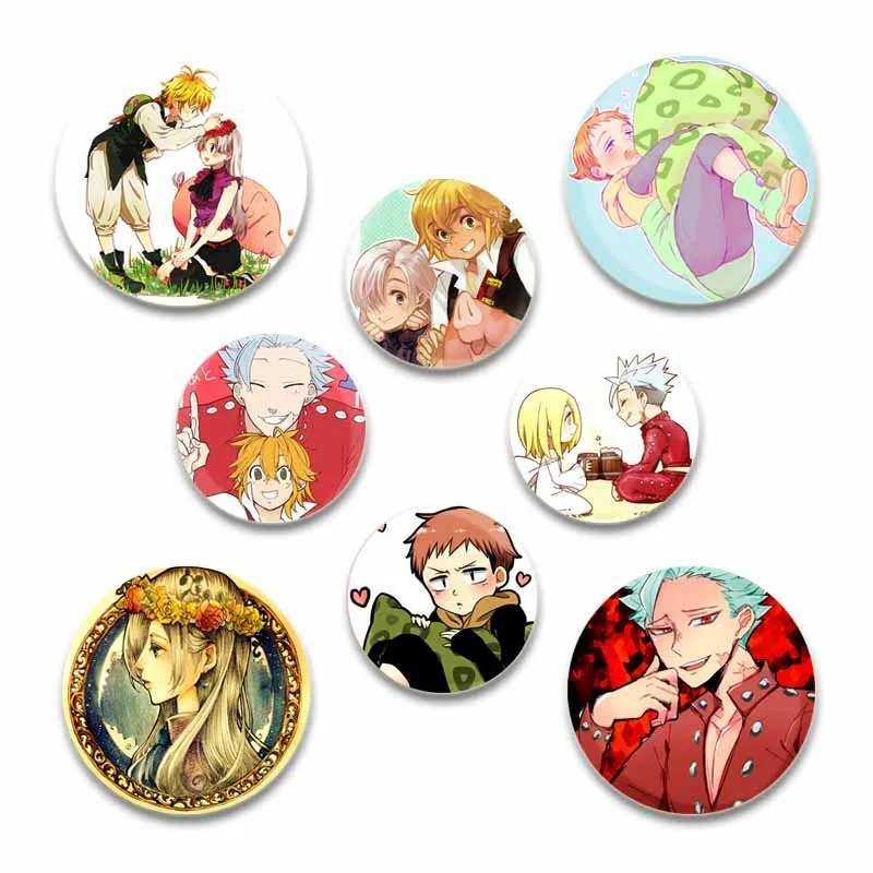 Броши аниме Ban Diane Meliodas Gowther Elizabeth Liones 58 мм
