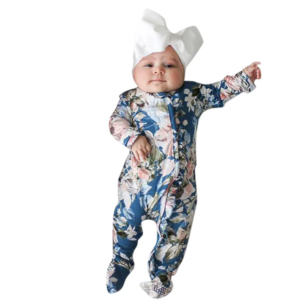

Newborn Infant Baby Girl Boy Footed Sleeper Romper Headband Clothes Outfits Set Clothing Sets For Children Girl Clothes Children
