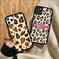 leopard print phone case silicone pctpu case for iphone 11 12 13 pro max 8 7 6 plus x se xr hard fundas