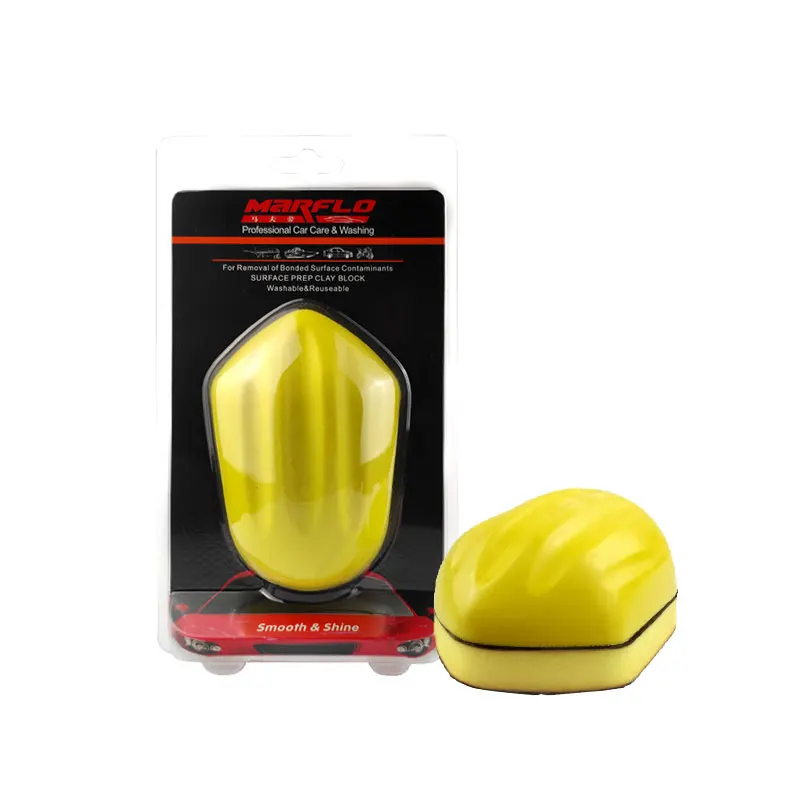 MARFLO Car Washer Mud Magic Clay Bar Sponge Pad Block Paint Cleaning Eraser Wax Polish Pad Tools Black Automotive Care Repair