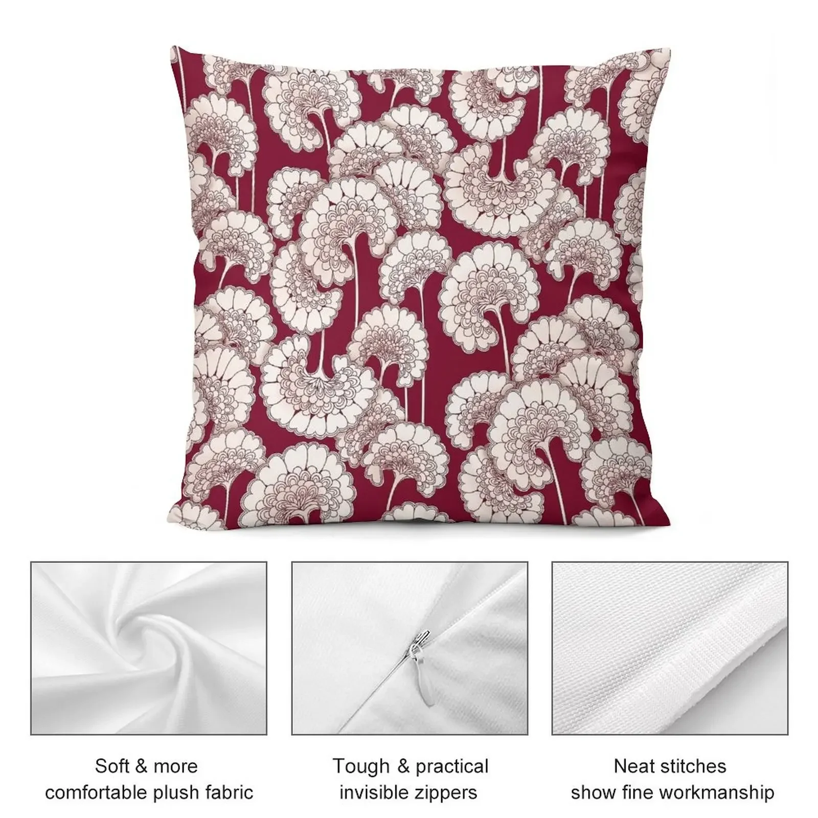Florence Broadhurst Inspired Design - Красная декоративная подушка, роскошные аксессуары для дома, эластичный чехол для подушки для дивана (art.: 3920cd12ce783) - 3920cd12ce783