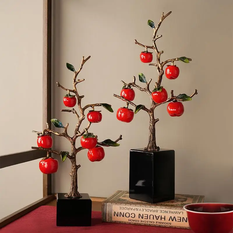 

Полимерная скульптура, Persimmon, искусственное украшение, декоративные фигурки, счастливый подарок, фруктовое дерево, украшение для дома