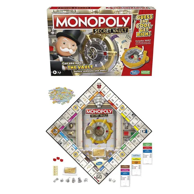 

Hasbro Mystery Vault Series Monopoly Family Parent-Child Interactive Toy Fun and Puzzle Party Friends Playing Children's Gifts