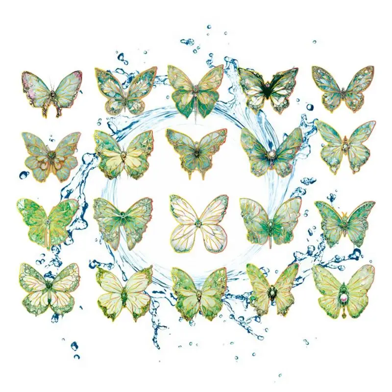 

Stickers For Scrapbooking Vintage Journaling Stickers Scrapbooking Retro Decals Floral Butterfly Sticker DIY Crafts Adhesive