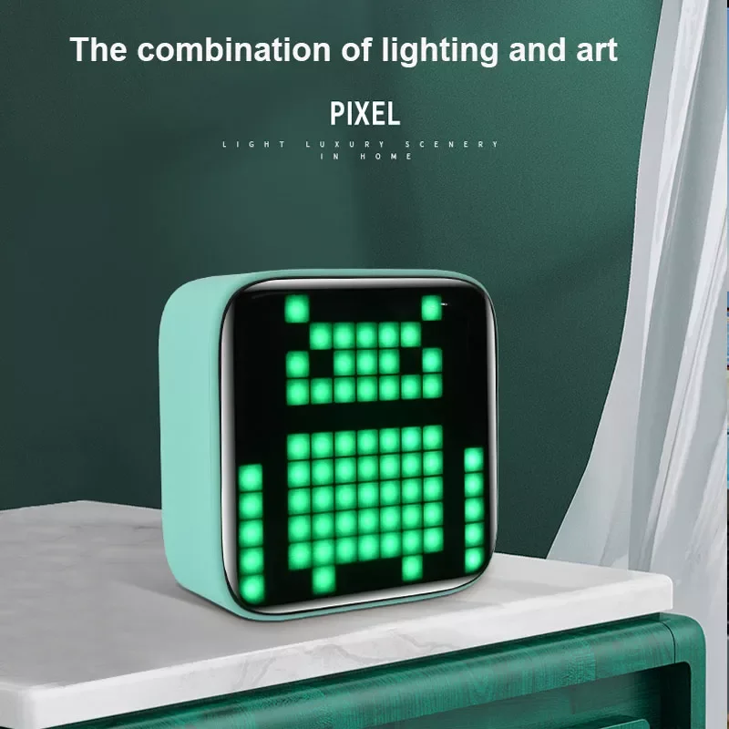 RGB Pixel Art Bluetooth Speakers Powerful Wireless Portable LED Displays Creation Unique Gift Soundbar Home Light Decoration enlarge
