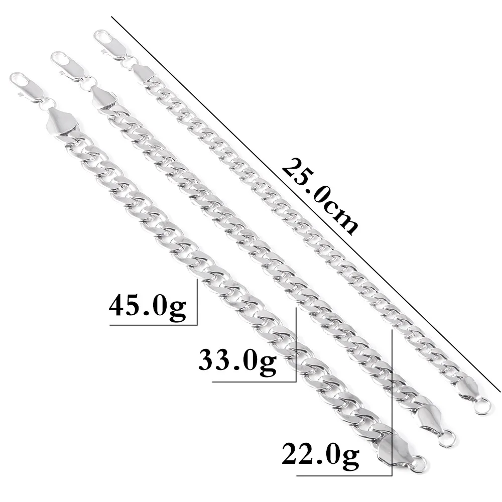 Модные браслеты в европейском и американском стиле кубинские металлические цепи