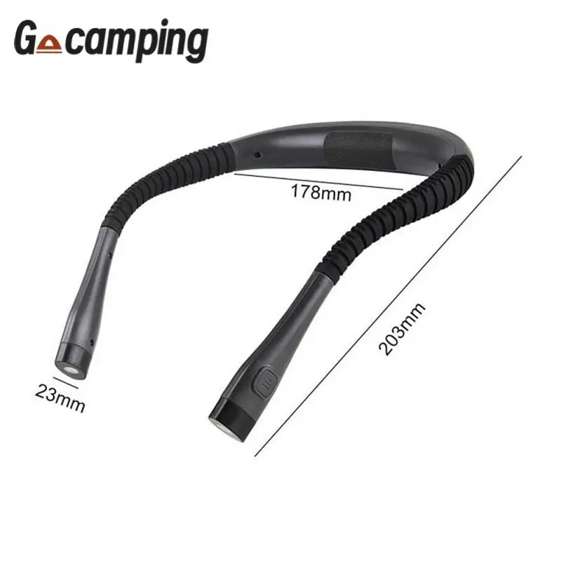 

Type-c Charging Hanging Neck Lamp Usb Charging Plastic Handicraft Lamp Eye Protection Durable Reading Lamp Light Accessory Black