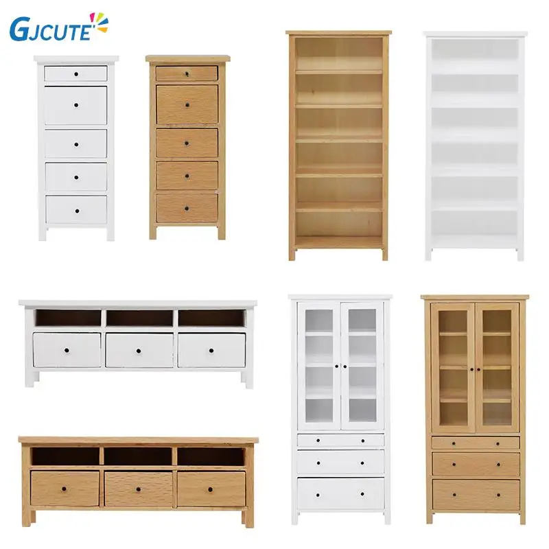 

Стеклянный шкаф/пылезащитный шкаф/ТВ шкаф/Витрина миниатюрная мебель 1/6 1/12 Bjd Ob11 миниатюрная мебель для кукольного домика мини-модель