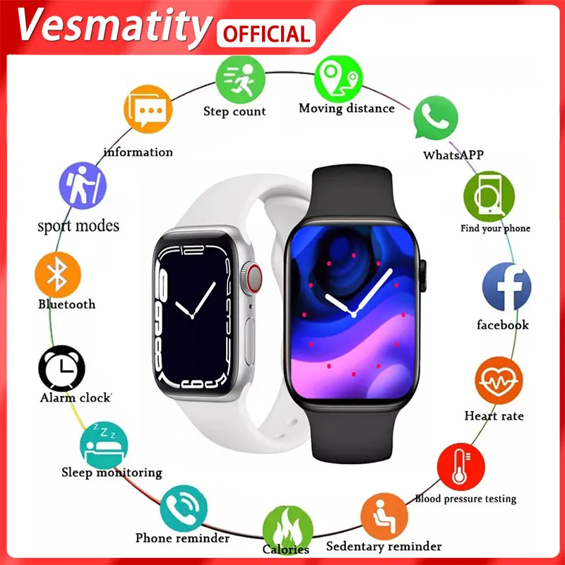 

2022 Call Heart Rate Fitness Watch Series 7 Sports Smart Watch Women For Apple Huawei Xiaomi Iwo 14 T900 Pro Max Smart Watch Men