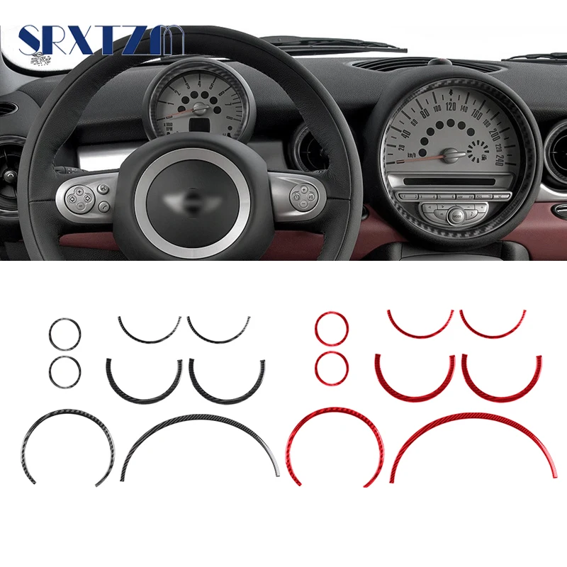 

Автомобильная Центральная панель вентиляционного отверстия кондиционера крышка спидометра отделка для BMW MINI Cooper R55 R56 R57 2007-2010 углеродное во...