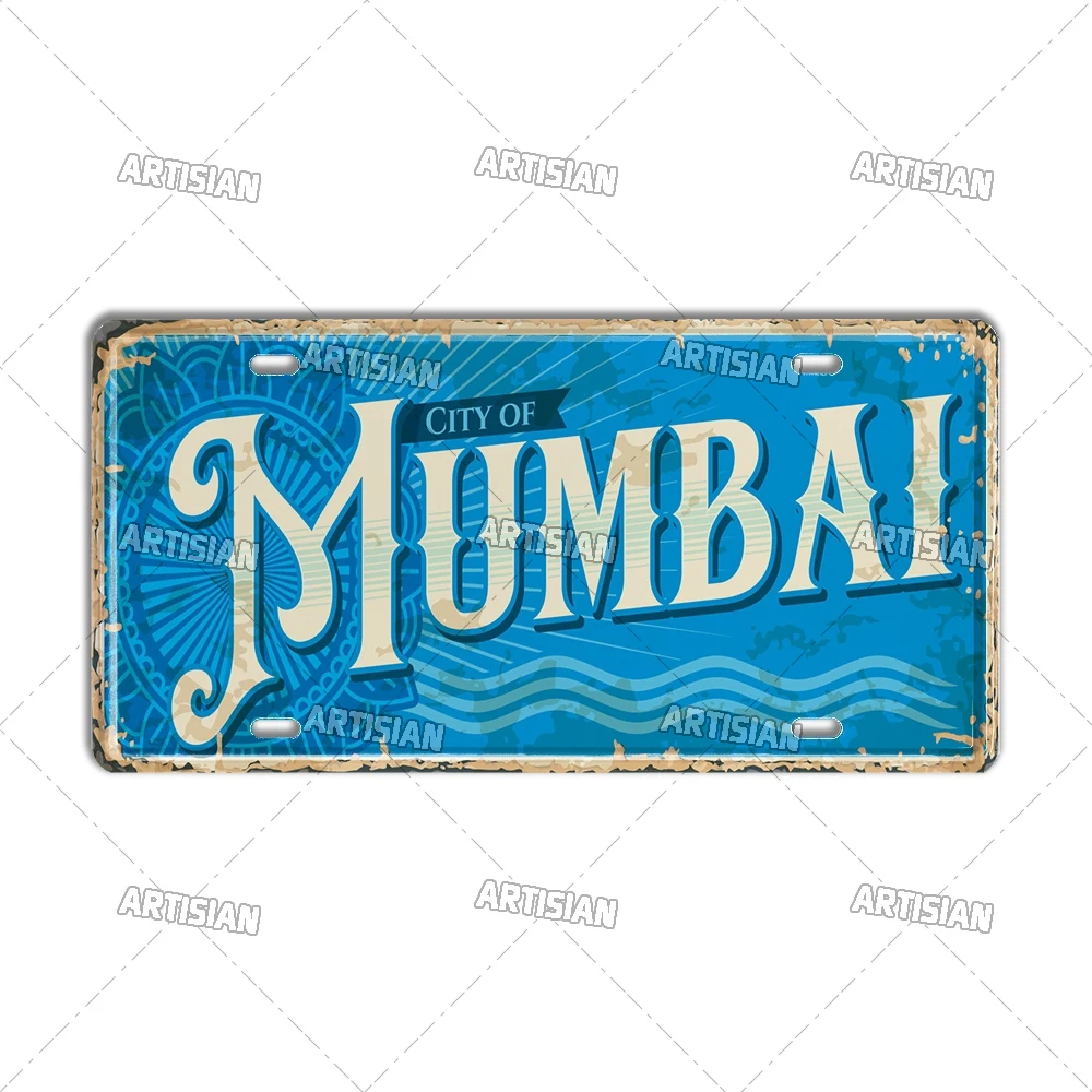 

Металлическая табличка с номером штата Индия