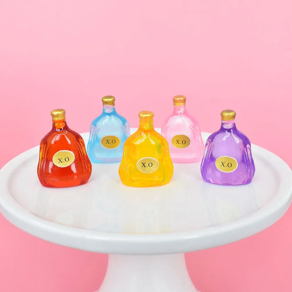

Resin Accessories Simulation Wine Miniature Wine Bottle Gourmet Toys 5pcs
