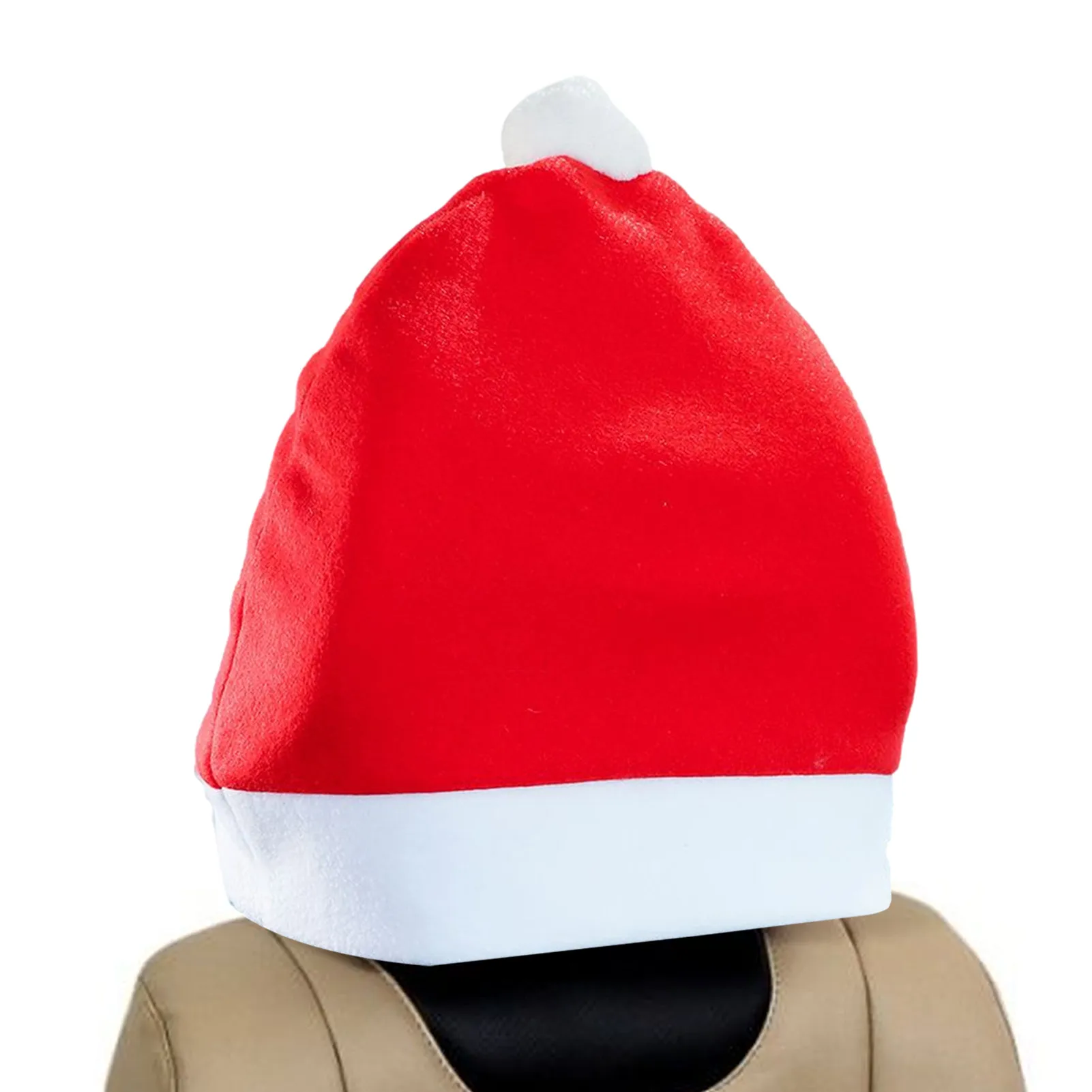

Car Seat Headrest Cover Santa Claus Hat Headrest Cover Unique Christmas Car Decor Universal Car Seat Head Rest Protector
