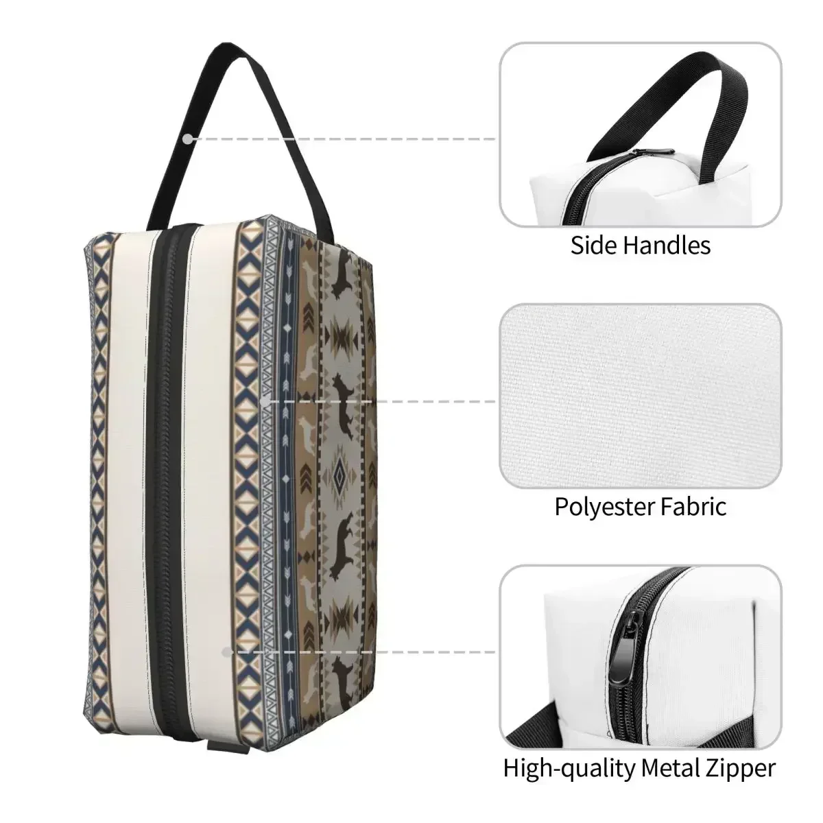 Дорожная сумка для туалетных принадлежностей в стиле бохо собак немецкая