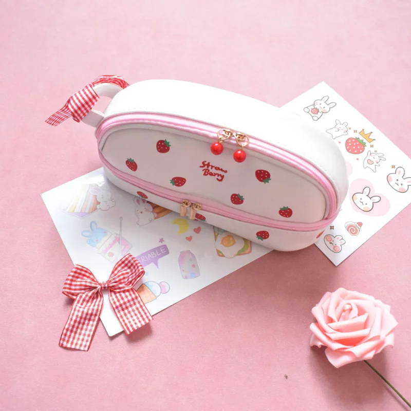 

Large Capacity Pencil Bag Double-layer Cute Pen Case DIY Student Stationery Storage Case Zipper Pencil Pouch School Supplies