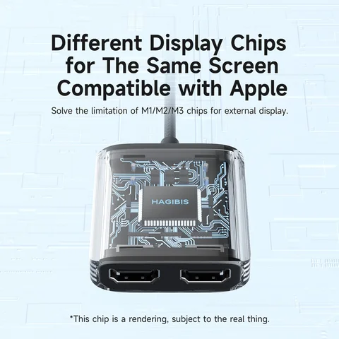 Hagibis Адаптер USB-A/C на HDMI для двух мониторов