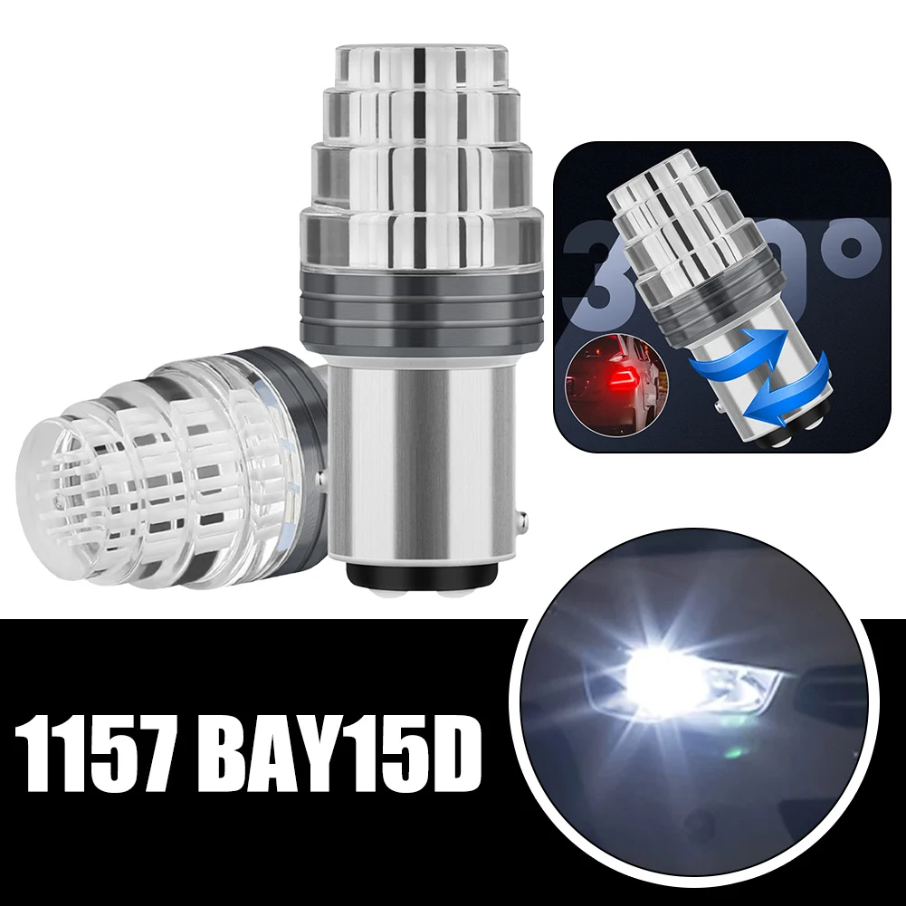 

1 Pair Car Motorcycle Tail Brake Light Lamp Bulb Red Strobe Flashing 1157 DC12V 12V LED Rear Taillight Car Tools
