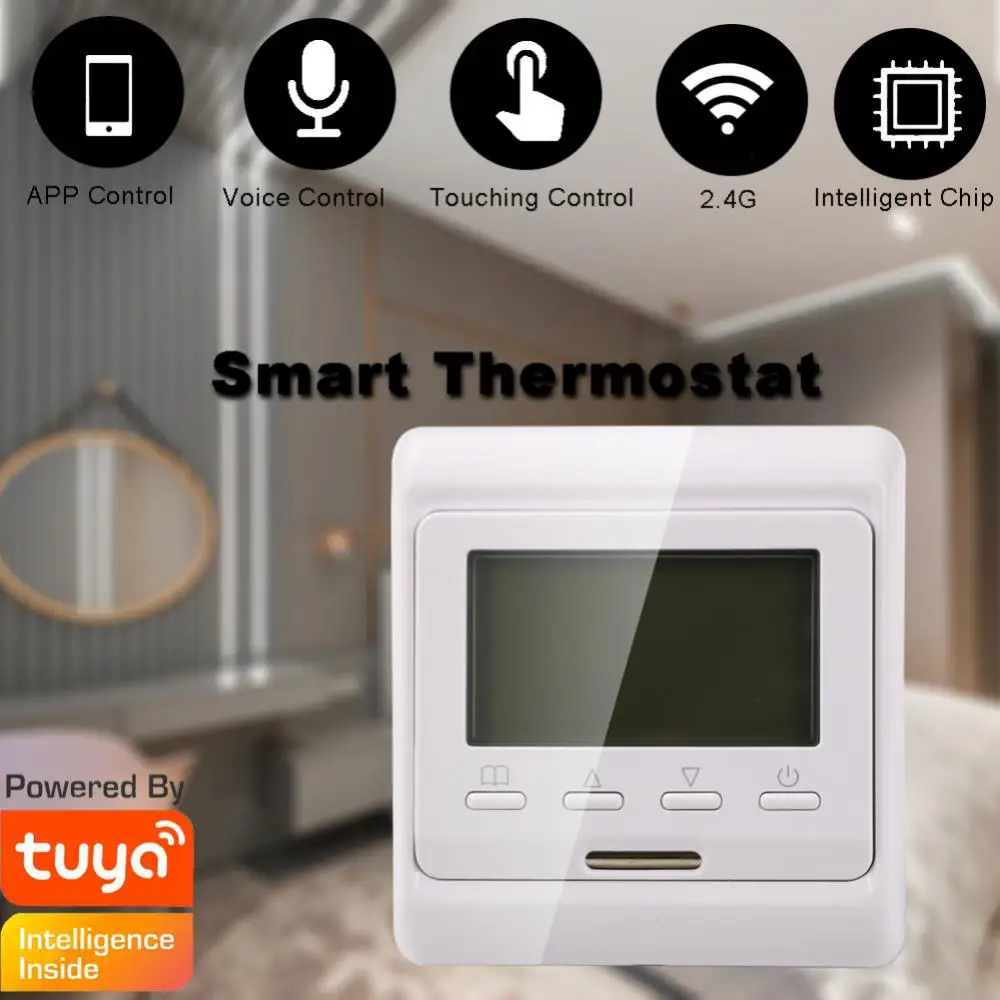 

Смарт-термостат Tuya с Wi-Fi и голосовым управлением