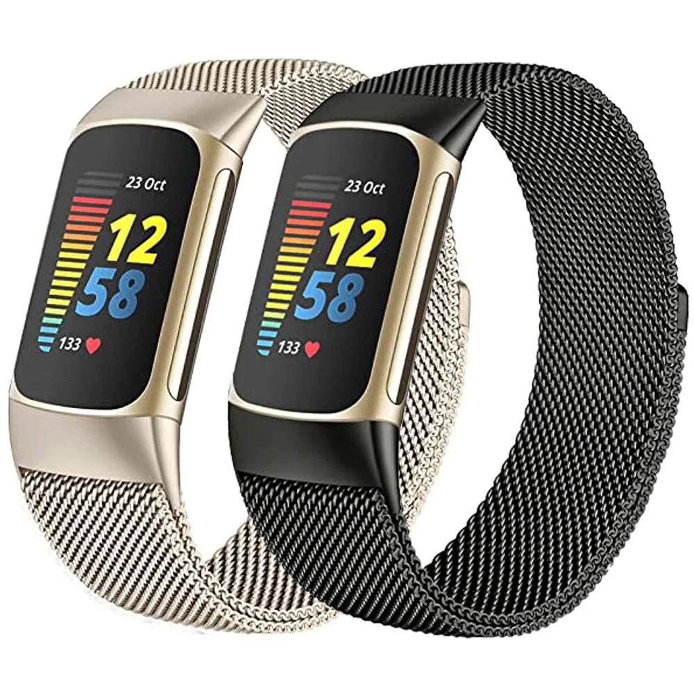 Cinturino Ad Anello Milanese Per Fitbit Charge 4 3 Cinturino Di Ricambio Cinturino Magnetico In Metallo In Acciaio Inossidabile Per Fitbit Charge 5