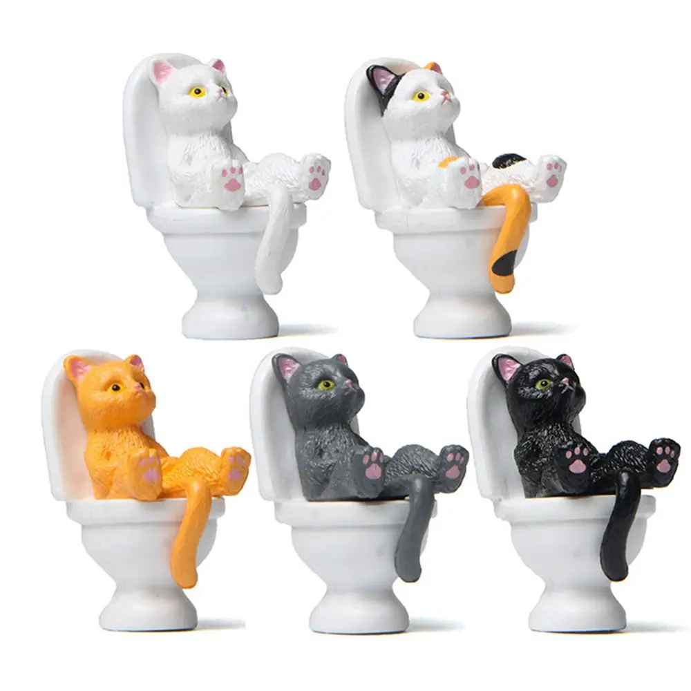 

Mini Sculpture Garden Decor Micro Landscape Resin Decoration Garden Animal Outdoor Lovely Cat Figures Resin Crafts