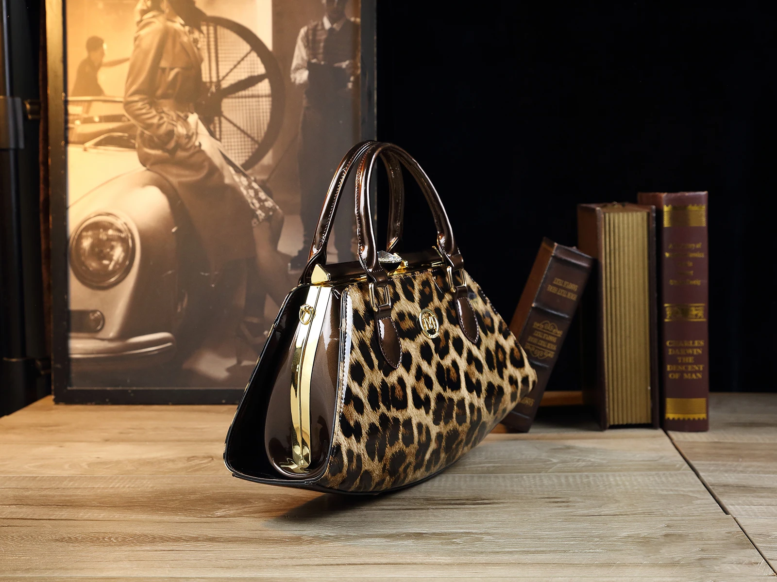 Женская сумка-Кроссбоди с леопардовым принтом