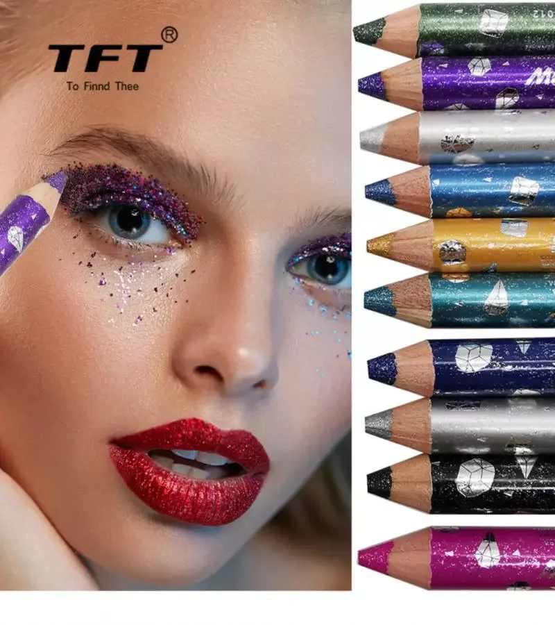 

2022NEW Gift Long Lasting Smooth Natural Matte Glitter Pearlescent Shimmer Big Eye Makeup Eyeshadow Pencil Cosmetics