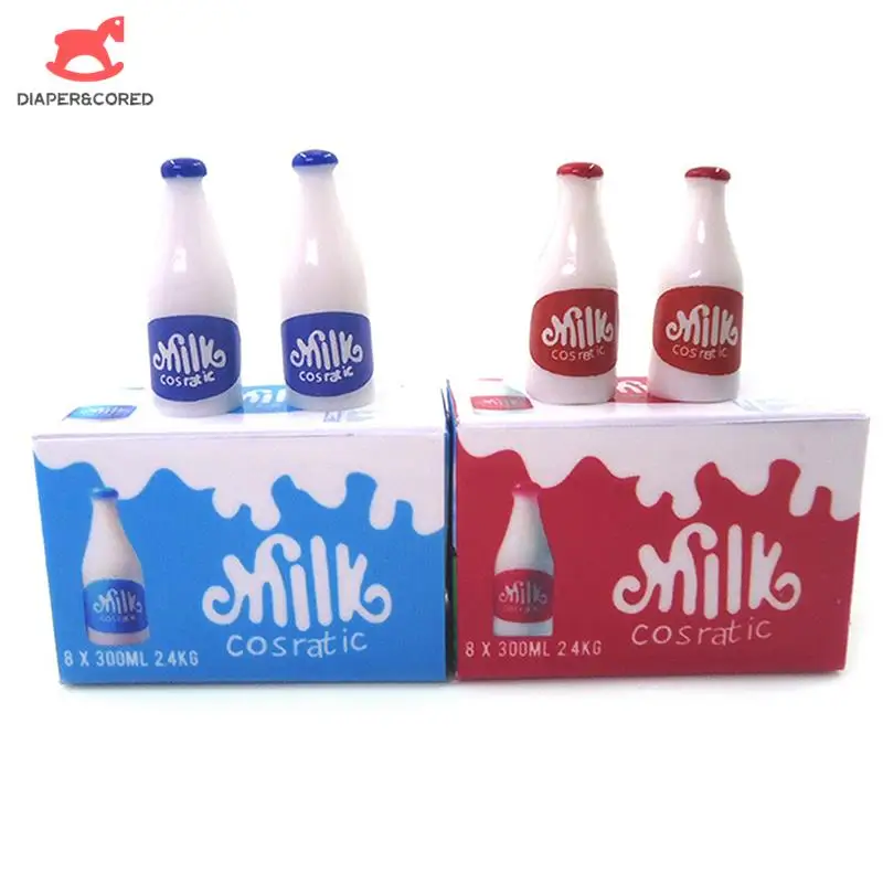 

1Set 1:12 Dollhouse Miniature Milk Yogurt Box Food Model DIY Kid Kitchen Breakfast Toy Accessories Simulation Life Scene