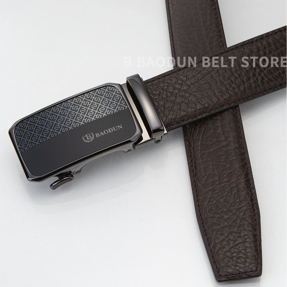 2022 hot new brand designer genuine leather men belt cowhide males belt automatic buckle big large size cinturones para hombre free global shipping