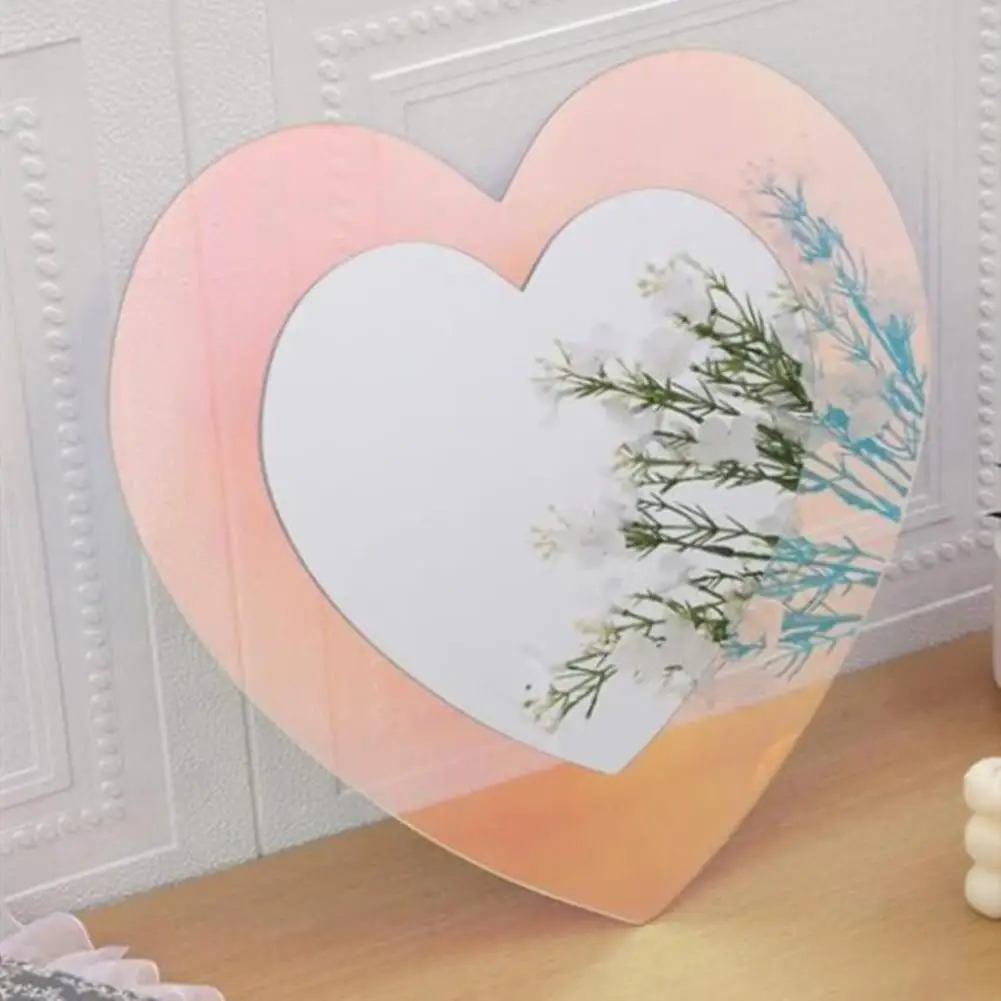 

Colorful Love Mirrors Wall Stickers Detachable Waterproof Reusable Decorative Miroir Mural For Home Decoration