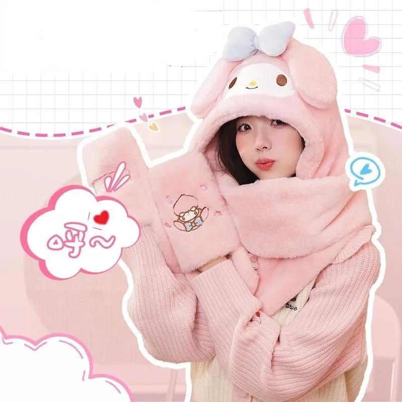 Sanrio Sweet My melody Cinnamoroll Kuromi милый креативный мультяшный узор вышивка мягкая плюшевая