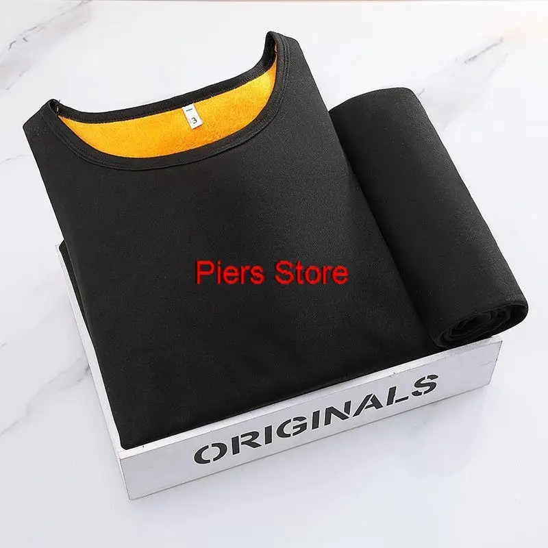 Thermal Underwear Women's Thick and Velvet Mid-high Neck Wool Fleece To Keep Warm Tops Body Tights Autumn Clothes Cotton Winter