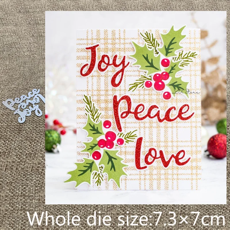 

New Design Craft Metal stencil mold Cutting Dies joy peace love decoration scrapbook die cuts Album Paper Card Craft Embossing