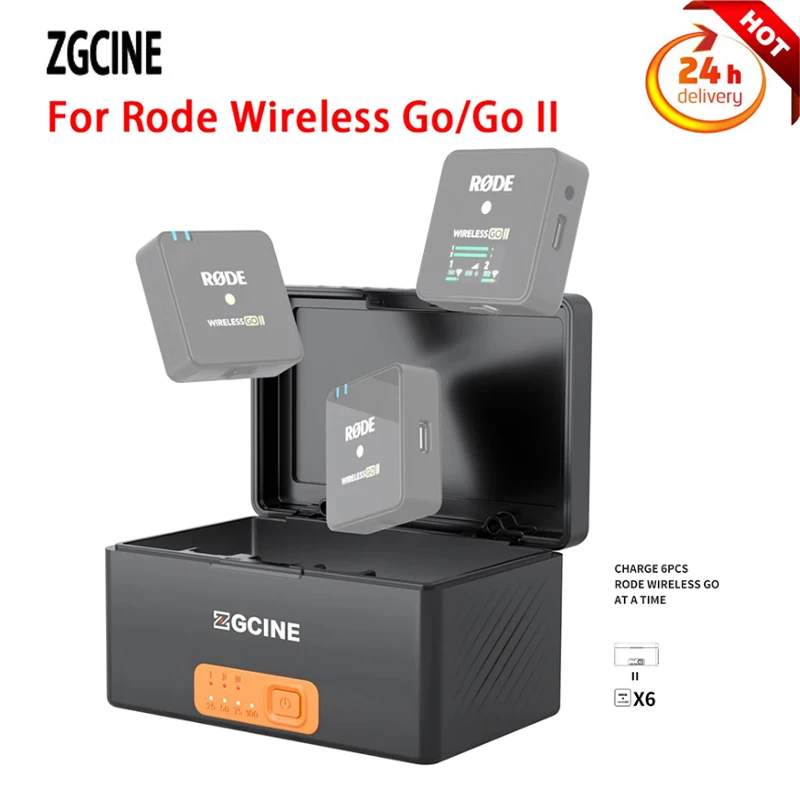 Зарядное устройство ZGCINE ZG-R30 Pro для Rode ME Wireless GO 2 I II одинарный чехол быстрой зарядки