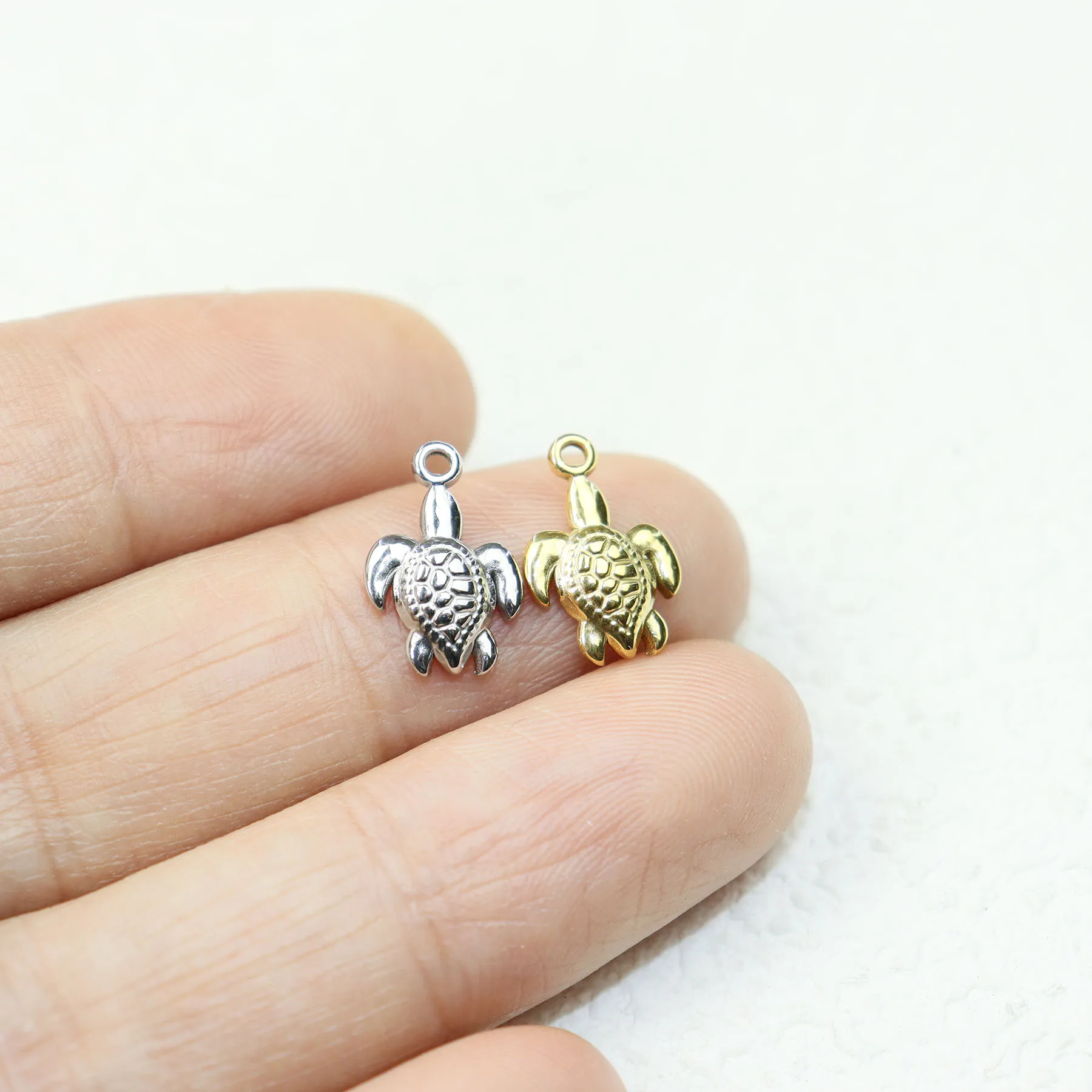 5 шт. мини-черепаха из нержавеющей стали дельфин морской мотив ювелирные изделия