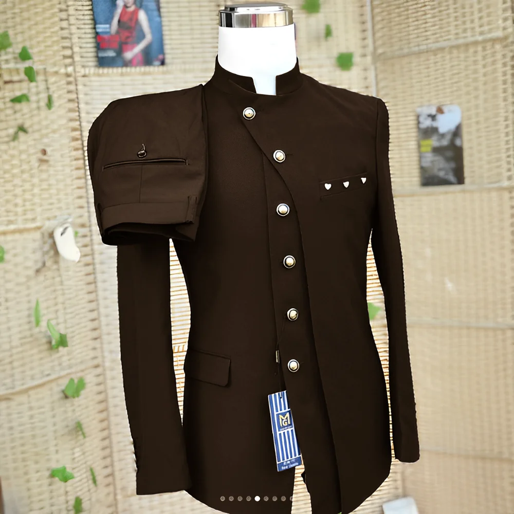 Мужской костюм в африканском стиле из 2 предметов однобортный Блейзер свадебный