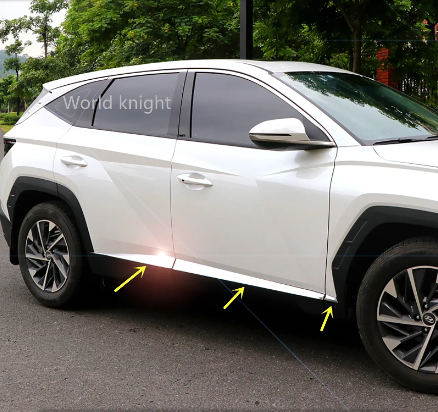 

Автомобильный Стайлинг для Hyundai Tucson NX4 2021 2022 ABS/углеродное волокно/корпус боковой двери молдинг крышка отделка защита украшение