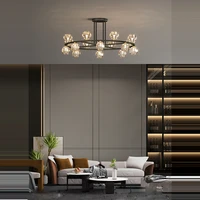 modern black gold crystal led designer lustre hanging lamps lamparas de techo ceiling lights ceiling lamp for foyer