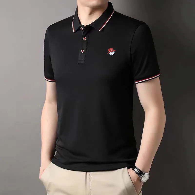 Embroidery Golf Shirts Men Golf Wear Summer Men's Golf T-shirt Comfortable Soft Breathable Men Tops Short Sleeves Golf Clothing