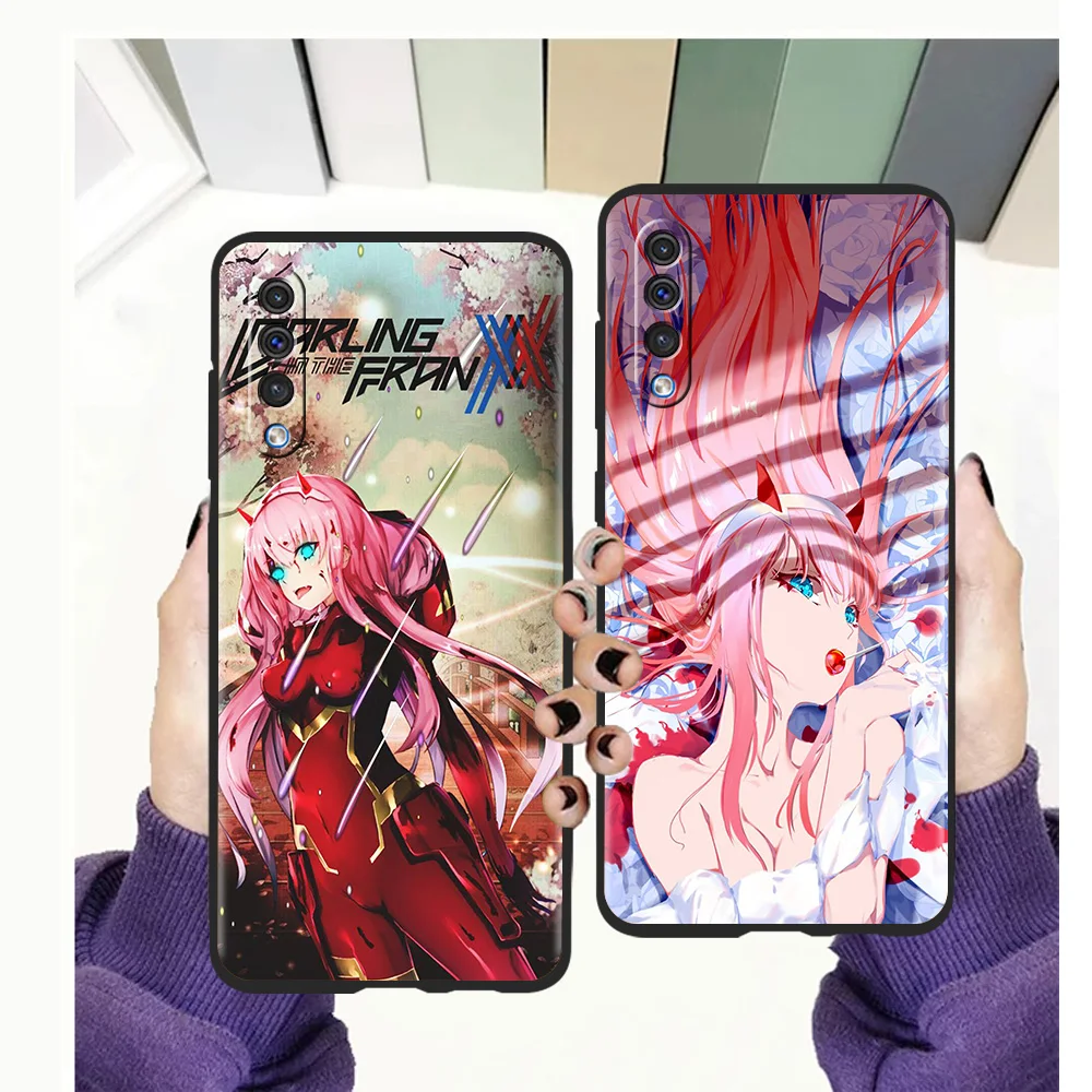 

Zero Two Darling In The FranXX Phone Case For Samsung A12 A22 A02 A03 A03S A50 A70 A20 4G A10 A20S A30 5G Black Silicone Cover