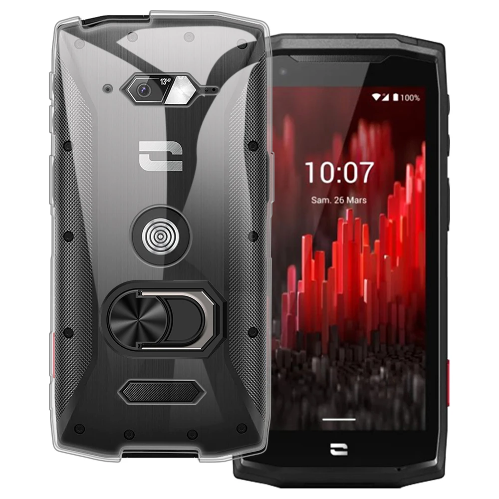 Роскошный противоударный чехол с кольцом-держателем для Crosscall Core-M5, мягкий силиконовый защитный чехол-держатель из ТПУ