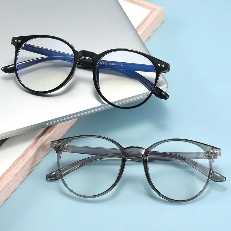 

2022 New Adult Retro Metal Anti-radiation Glasses Round Frame PC Anti-blue Light Flat Glasses Goggles