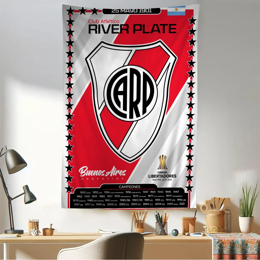 Футбольная команда R-River Тарелка Красочный гобелен Настенный хиппи Цветочные