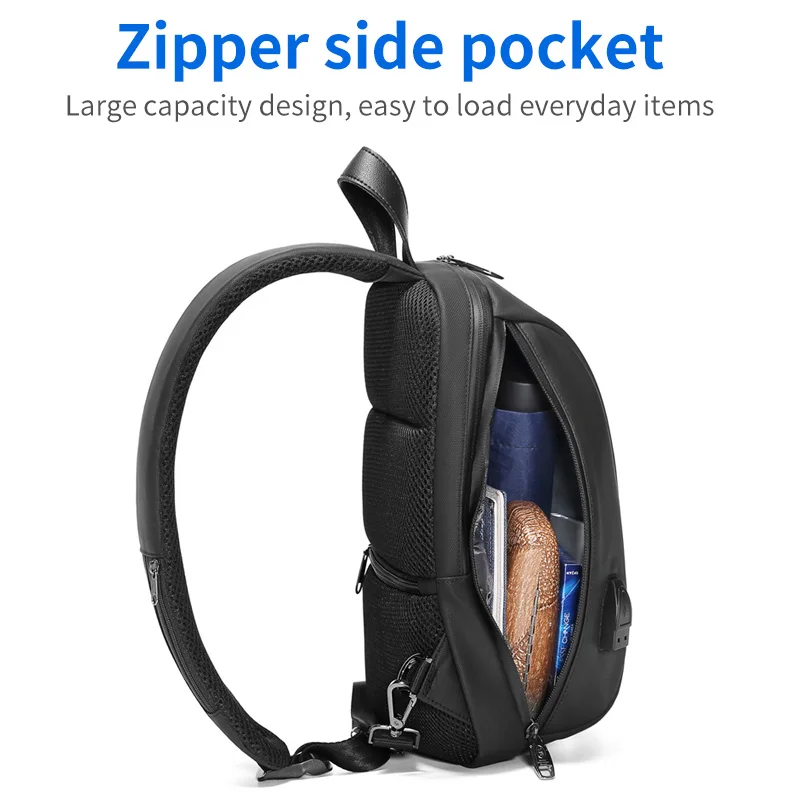 Оптовая продажа модная мужская сумка-слинг с индивидуальным логотипом Роскошная