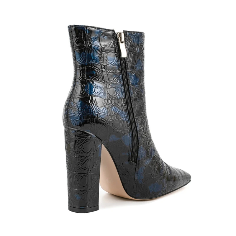 2024 зимние брендовые новые модные разноцветные ботильоны для женщин Европа и