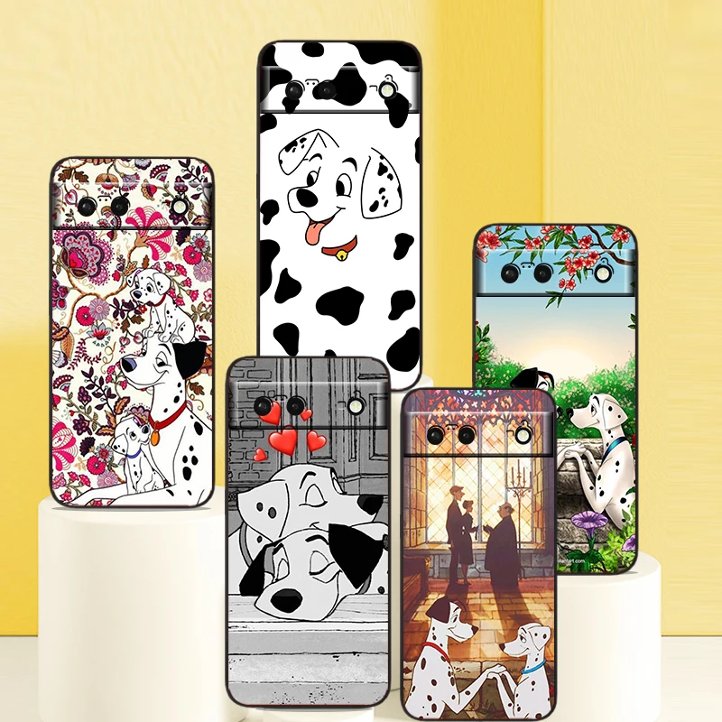 

Disney 101 Dalmatians Phone Case For Google Pixel 7 6 Pro 6A 5A 5 4 4A XL 5G Black Shell Soft Cover Fundas Coque Capa