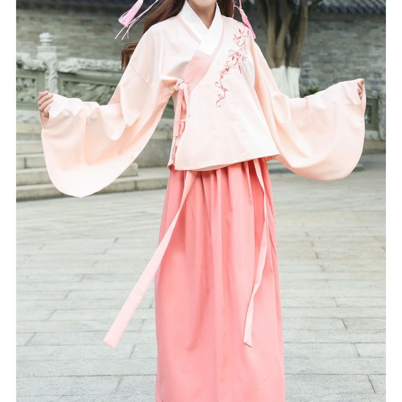 Женское платье Hanfu в китайском стиле традиционное танцевальное женское раннее